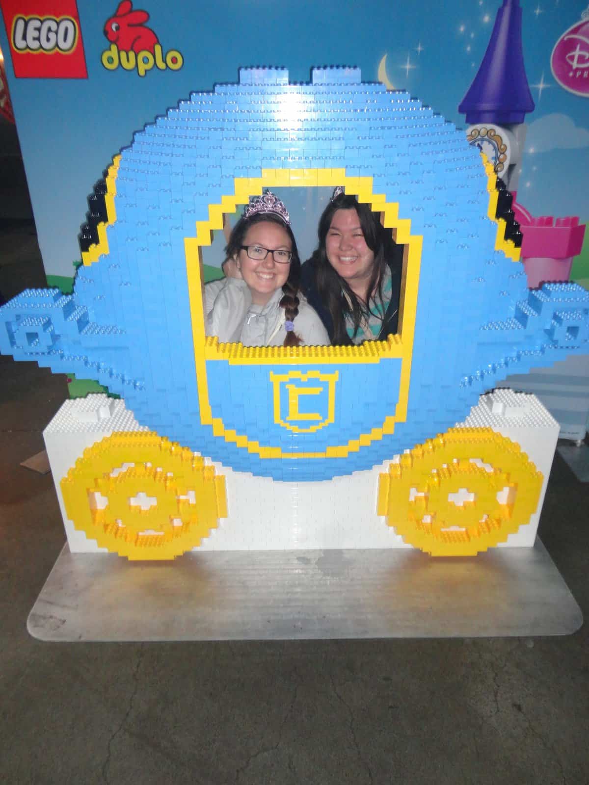 2012: A Year in Review 7 Posing in front of a Disney Princess Lego carriage