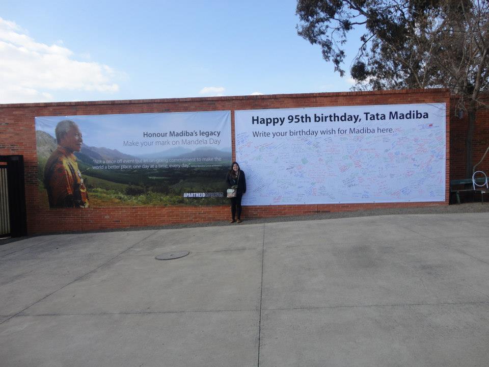 2013: A Year in Review 7 A birthday sign to Nelson Mandela, Madiba, at the Apartheid Museum in Johannesburg