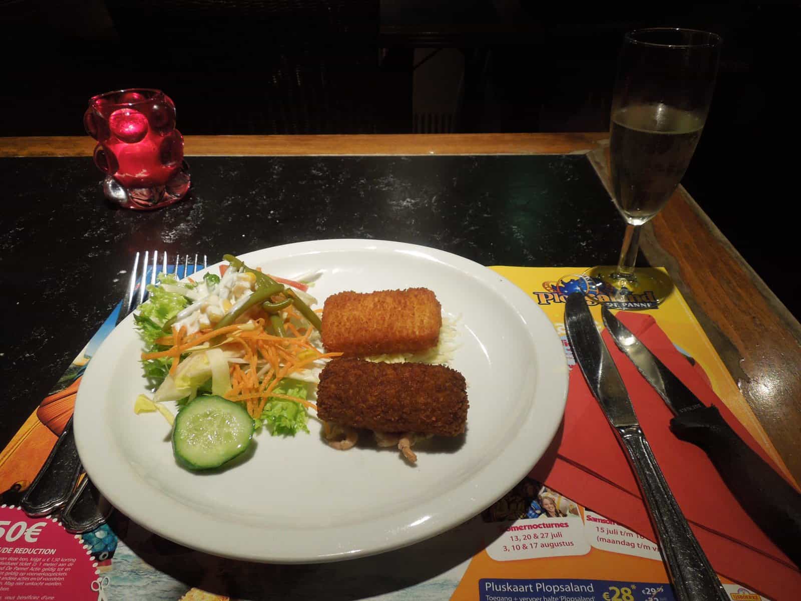 croquettes for dinner in Bruges