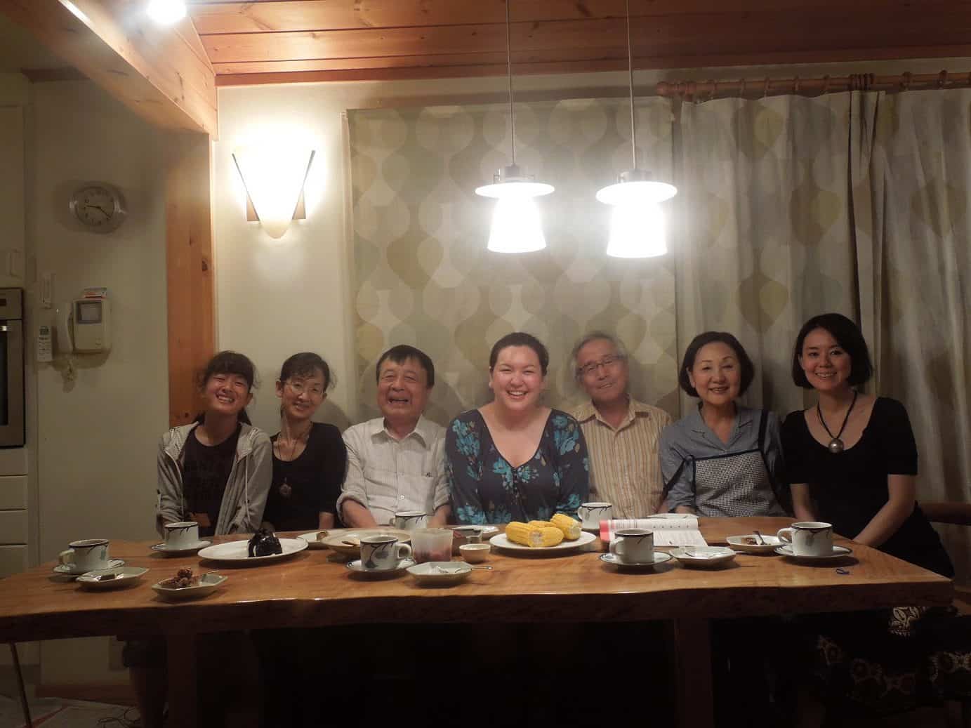 Adventures Around Tokyo with the Kosekis 13 Family and friends at the dinner table in Tokyo Japan