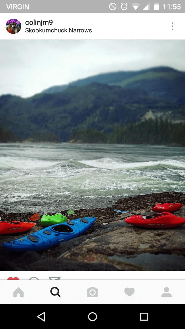A Weekend in Pender Harbour, BC 3 Colin's Instagram shot of the Skookumchuck Narrows