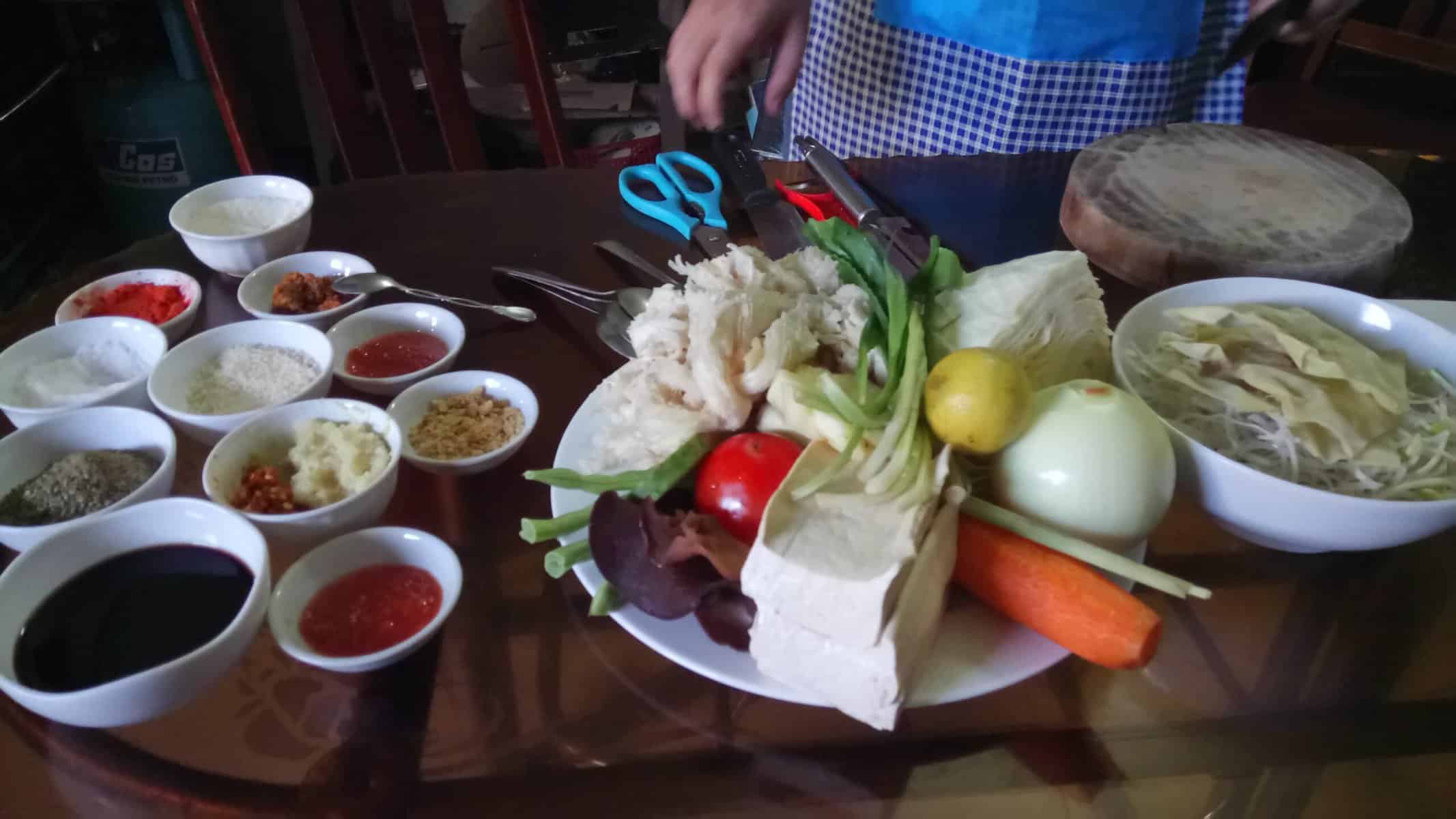 The Disneyland of Vietnam: Hoi An 8 ingredients for our cooking class in Hoi An Vietnam