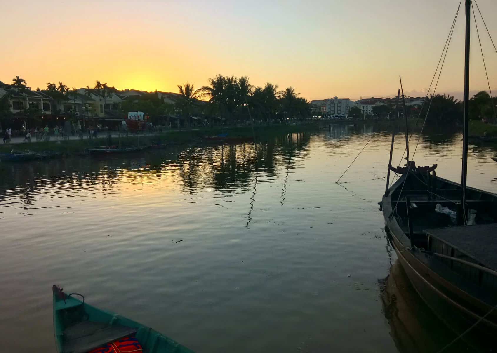 The Disneyland of Vietnam: Hoi An 11 Sunset over the water in Hoi An Vietnam