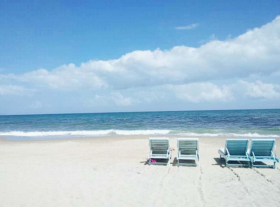 The Disneyland of Vietnam: Hoi An 7 The beautiful beach in Hoi An with lounge chairs