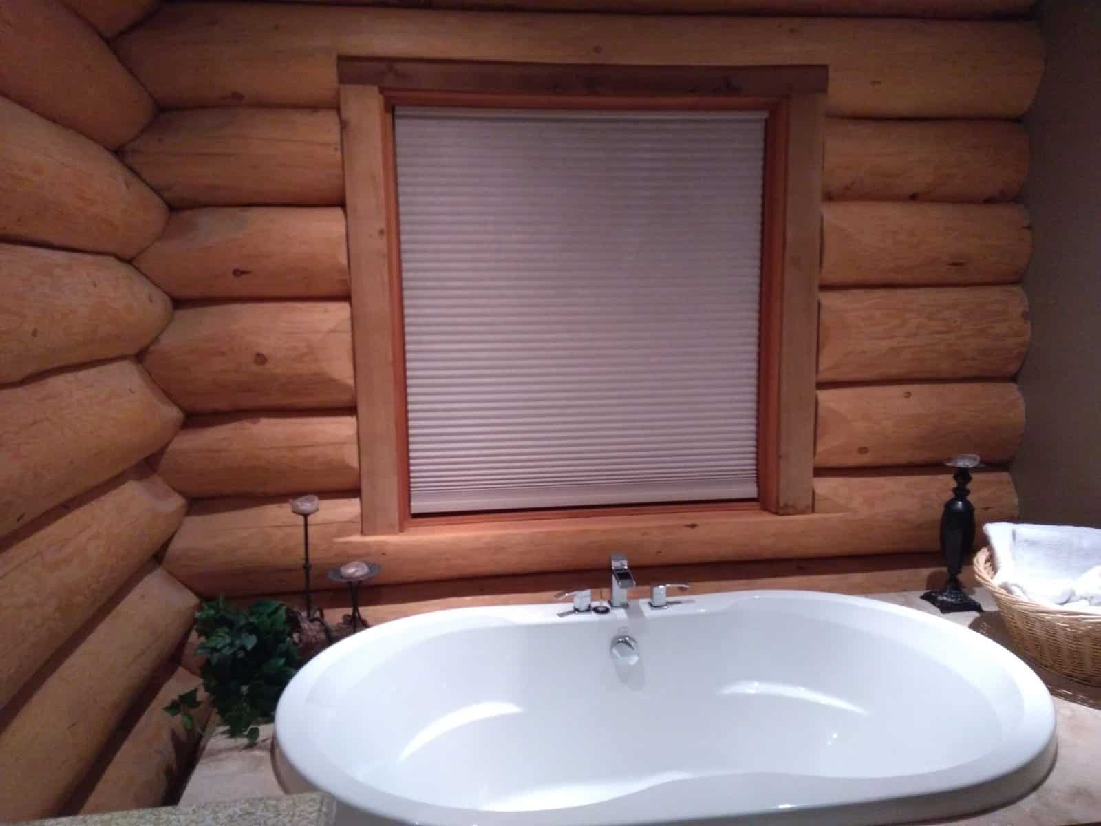 The Best Log Cabin Weekend in Hope, BC 6 Soaker tub in bathroom of the log cabin