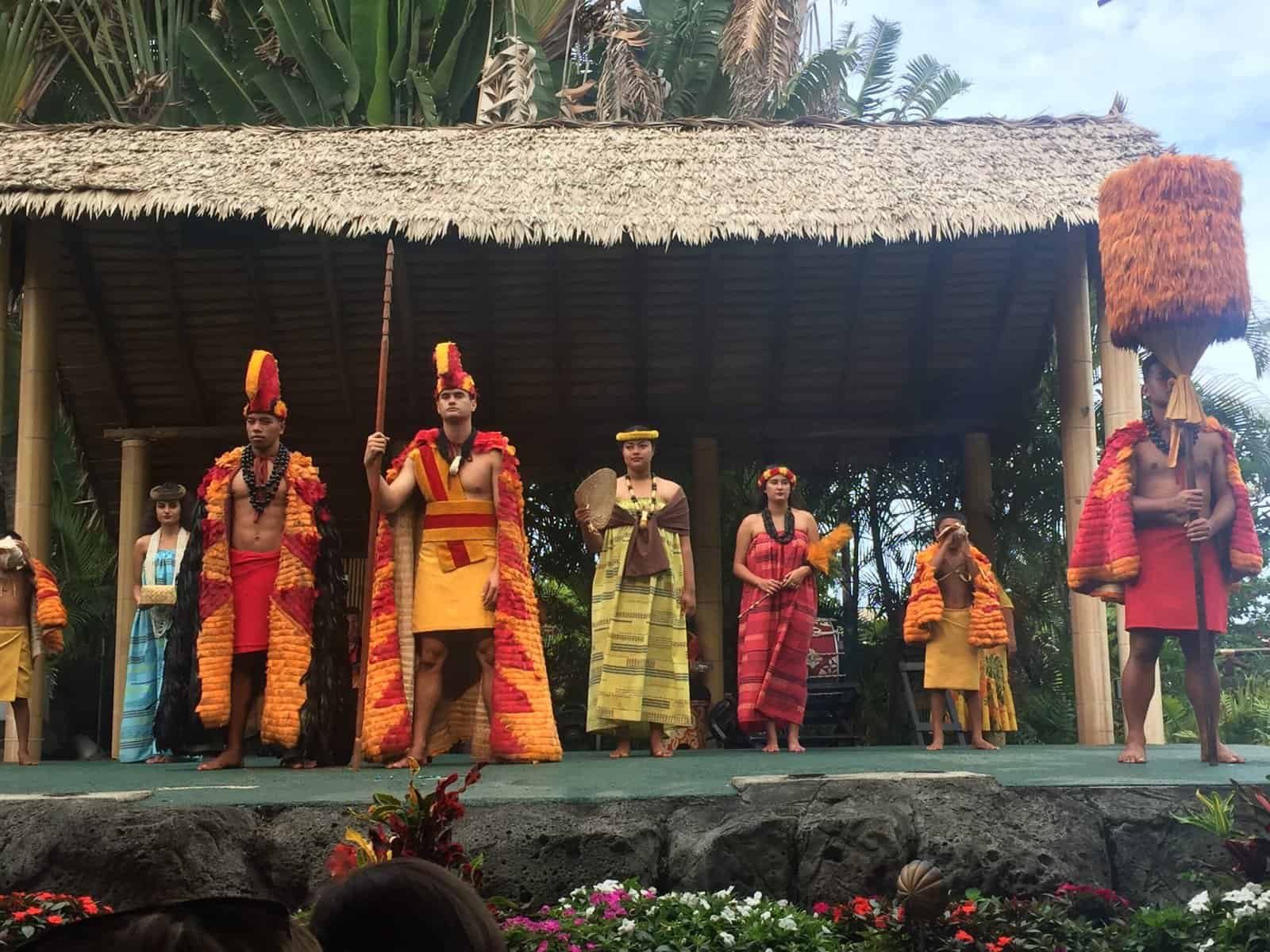 luau show at Polynesian Cultural Center, Oahu, Hawaii