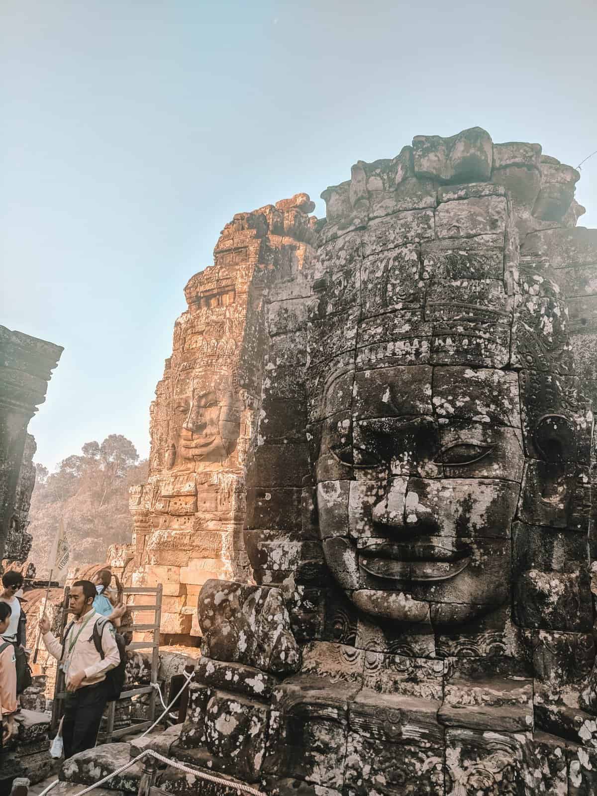 The Best and Worst of Southeast Asia 4 Statue of a face at Bayon Temple in Siem Reap, Cambodia