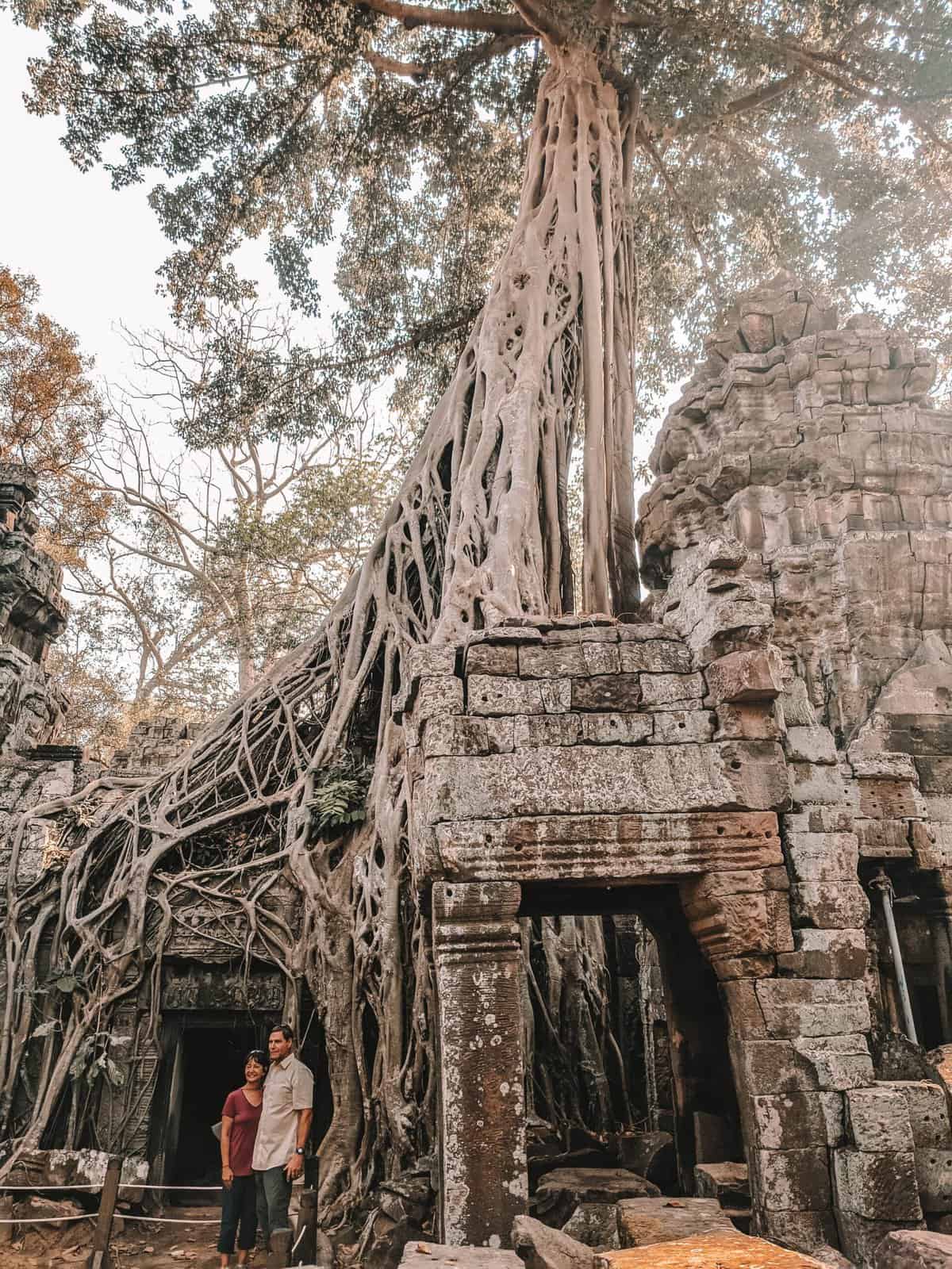 The Best and Worst of Southeast Asia 5 Tree routes integrated with the temple structure at Ta Prohm in Siem Reap, Cambodia