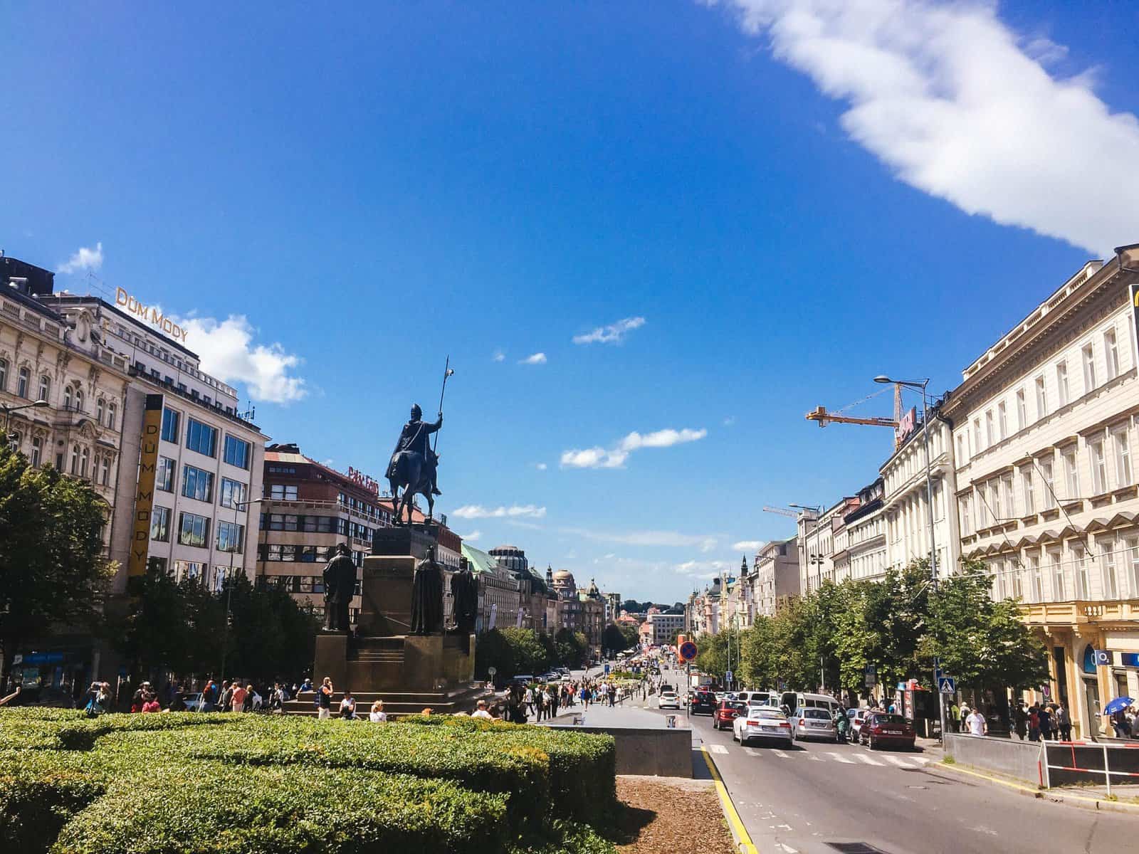 Expat Life: Settling into Our 1st Week Living in Prague 2 View of Wenceslas Square in Prague, Czech Republic