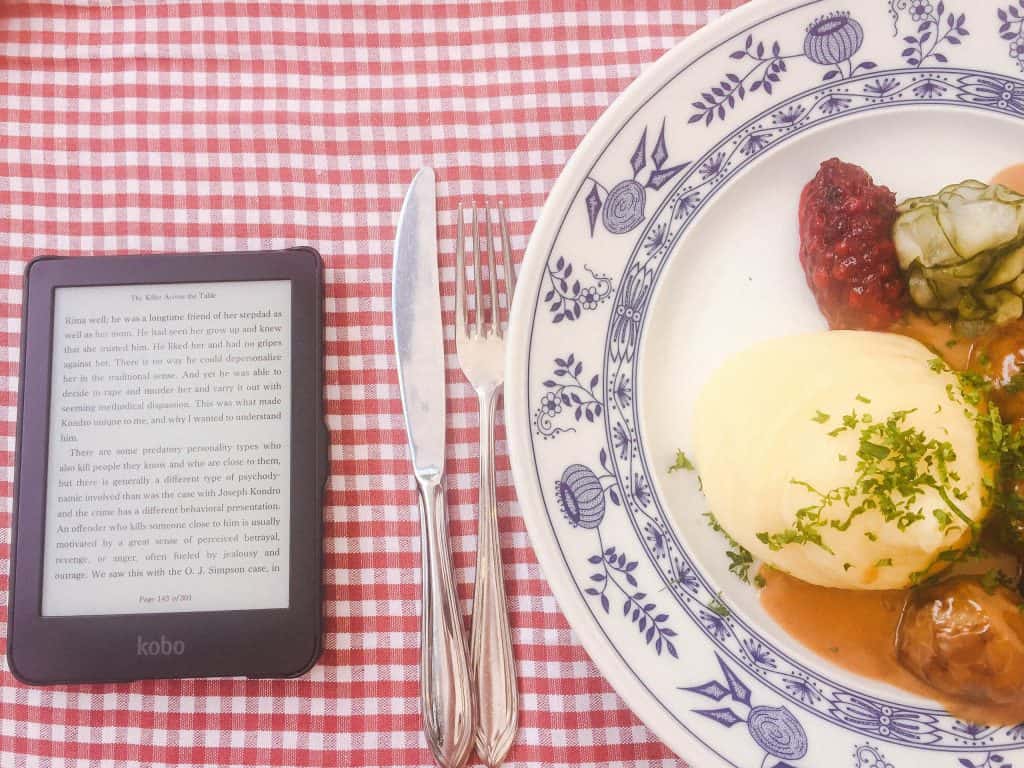 Reading with a side of Swedish meatballs! 
