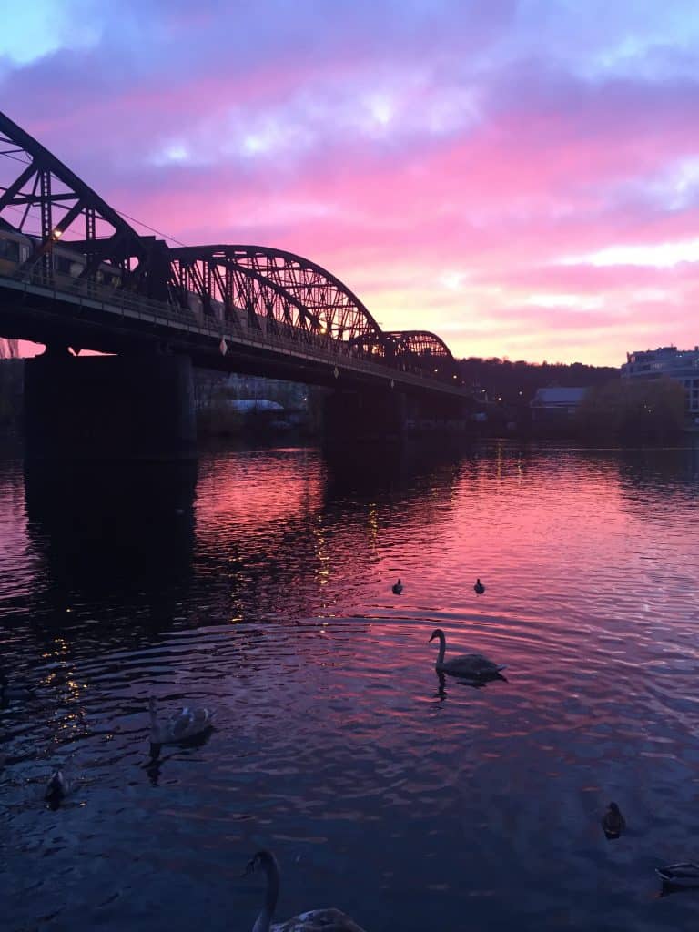 Our Family Photos in Prague 23 Sunset in Prague