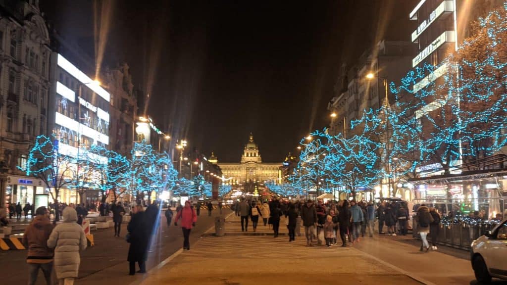 Wenceslas Square at Christmas