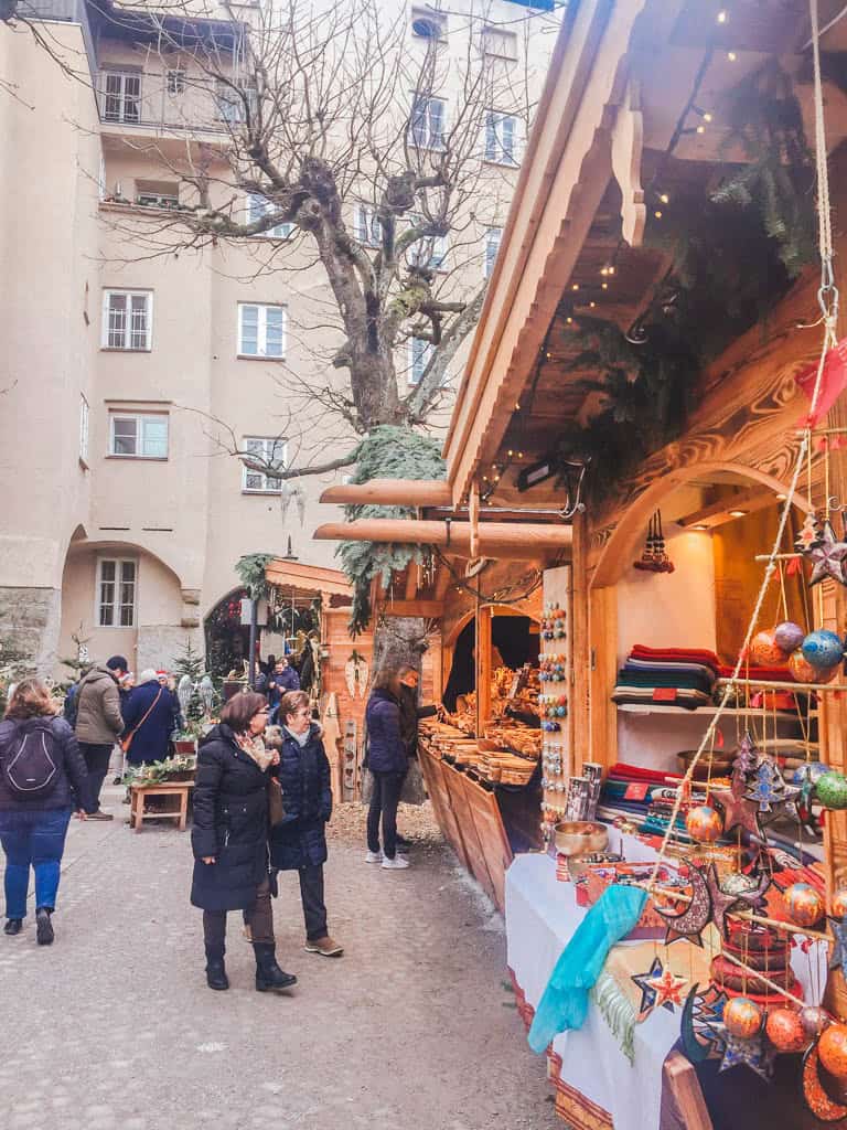 The Ultimate European Christmas Market Road Trip 32 Wooden stalls at the Salzburg Christmas Markets