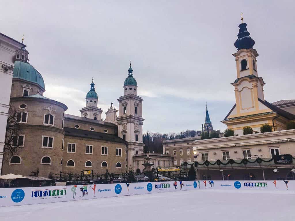 Salzburg Christmas Market ice rink