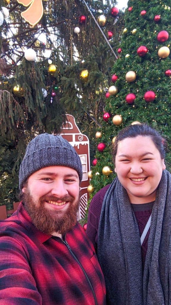 Selfie at Prague Old Town Square Christmas Market