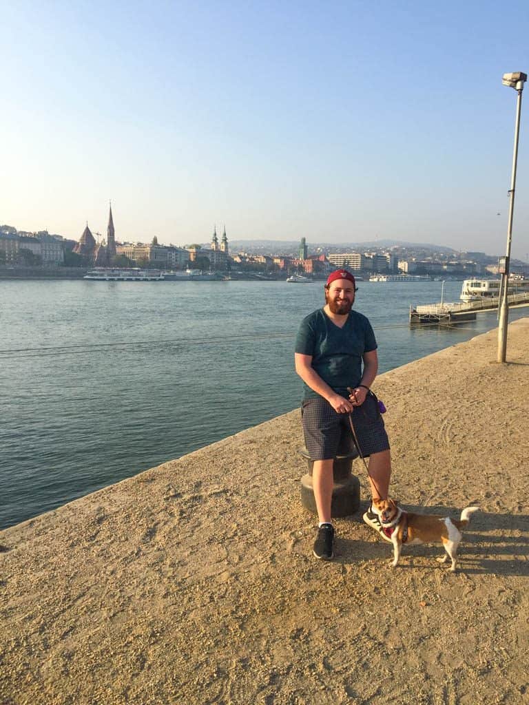 21 Things to Do in Budapest 6 Colin and Ellie strolling along the Danube