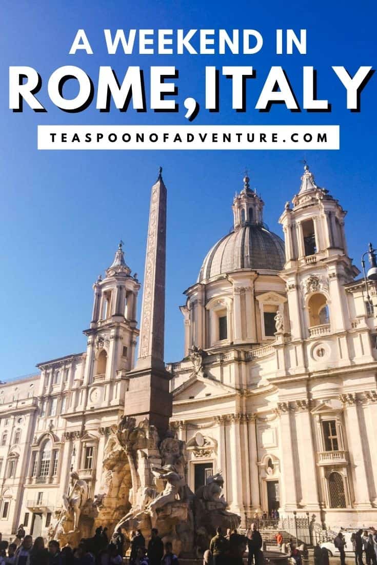 2 Days in Rome - Your Perfect Itinerary 40 Check out my itinerary for two days in Rome, Italy! With only 2 days in Rome, you have just enough time to tour the Colosseum, toss a coin in the Trevi Fountain, and grab a scoop (or two) of gelato! #italy #rome #europe #travel #traveltips #romeitinerary #italyitinerary #colosseum