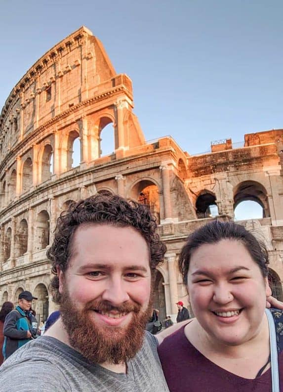2 Days in Rome - Your Perfect Itinerary 36 Selfie in front of the Colosseum in Rome, Italy