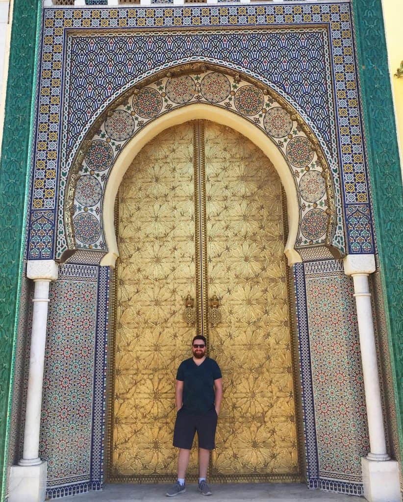 Colin at the Royal Palace in Fes
