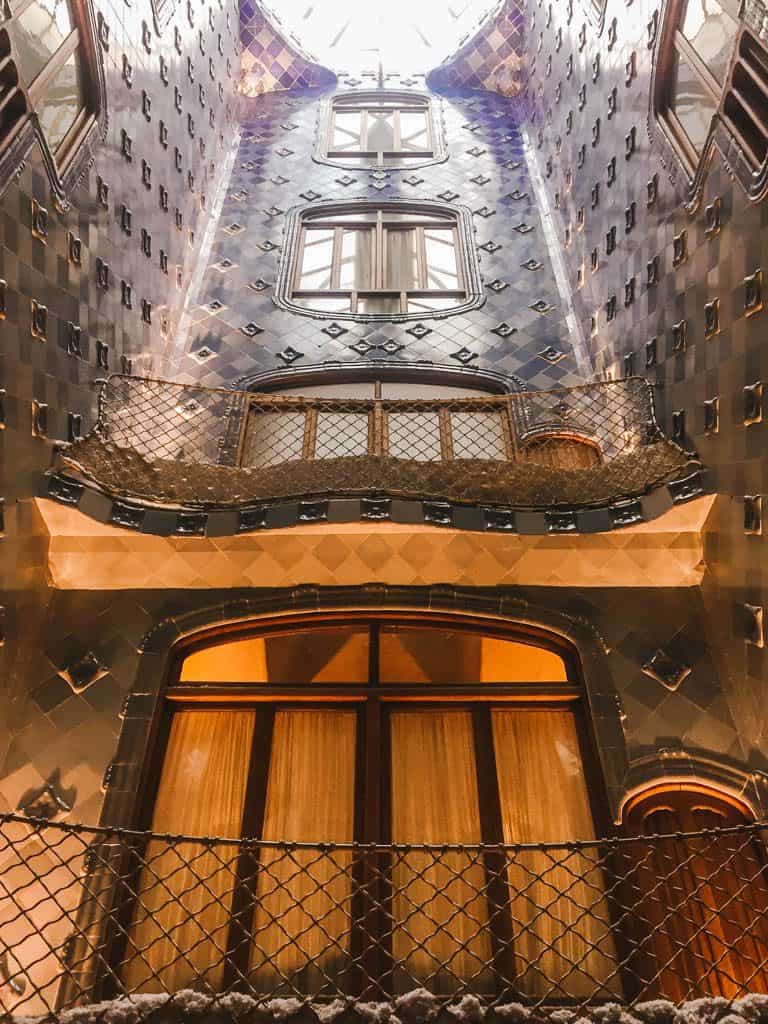 the stairwell inside Casa Batllo