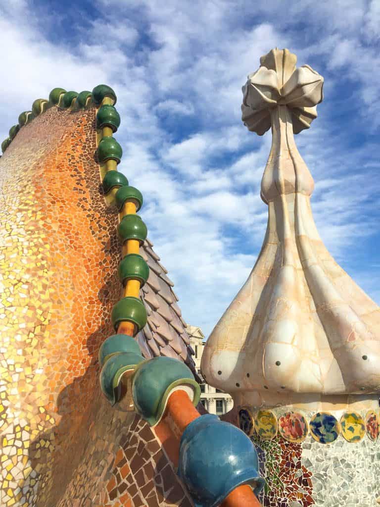 the rooftop of Casa Batllo