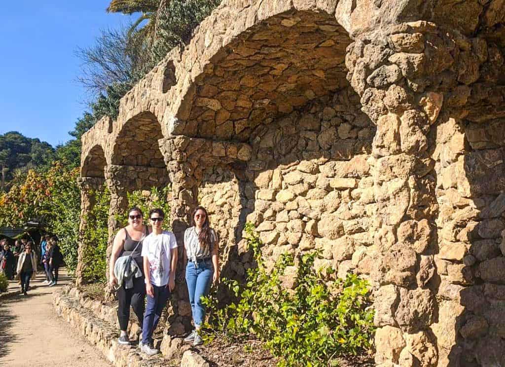siblings at Parc Guell, Barcelona