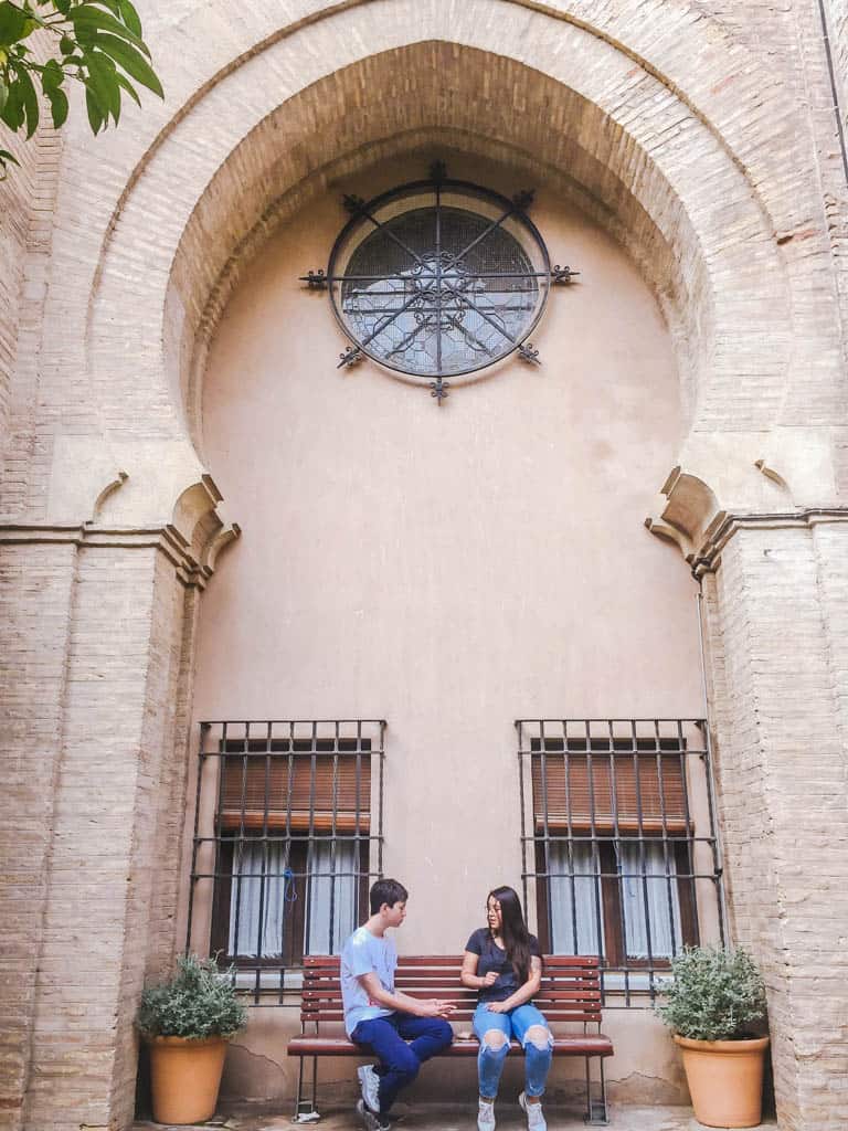 Falling in Love with Seville 12 My siblings playing games outside of the Seville Cathedral