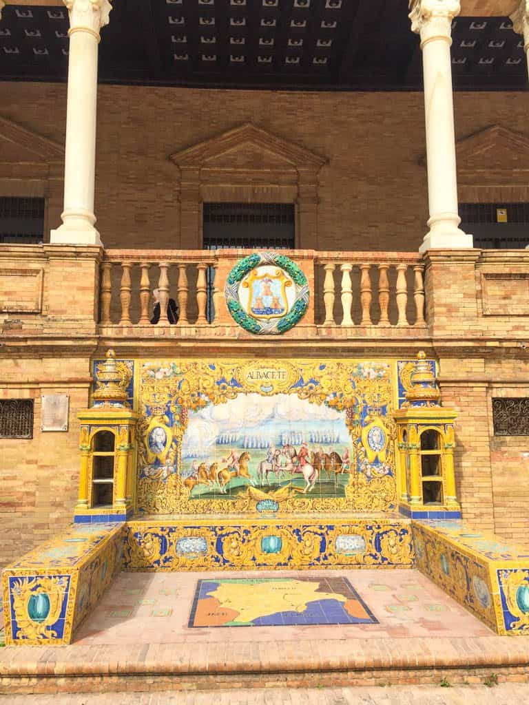 Falling in Love with Seville 19 One of the murals dedicated to a province at the Plaza de Espana