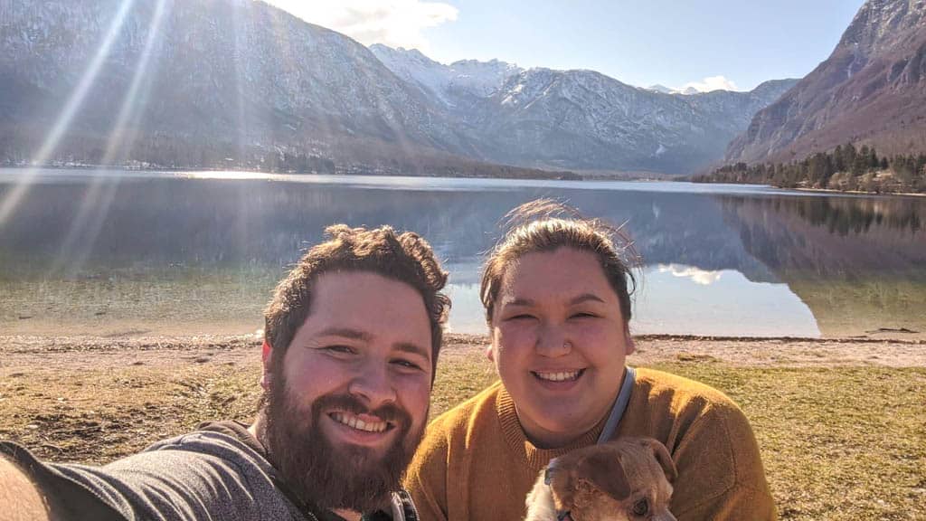 One Week in Slovenia 6 selfie at Lake Bohinj