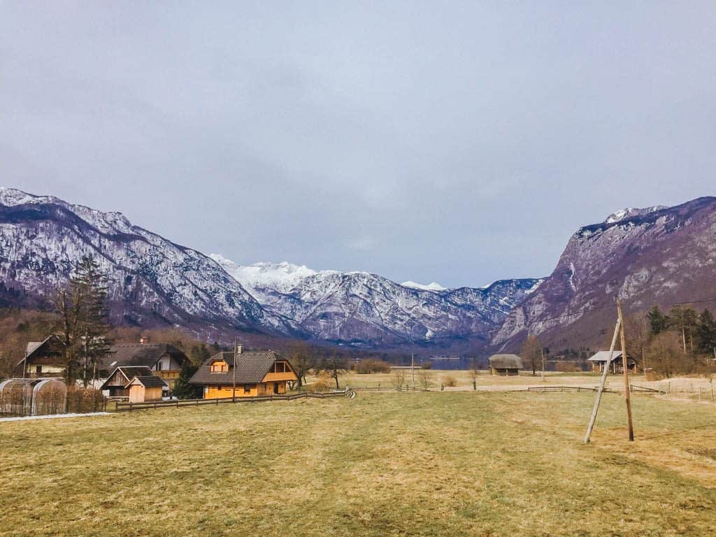view from Aparthotel Triglav, Lake Bohinj, Slovenia