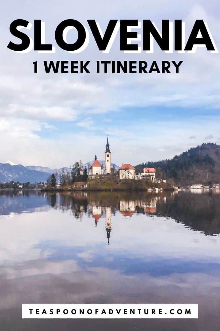 One Week in Slovenia 26 How to spend one week in Slovenia! Slovenia is an under the radar European country that deserves your attention. Check out Lake Bled, Ljubljana and more in this one week itinerary! #slovenia #ljubljana #lakebled #lakebohinj #travel #europe #traveltips #itinerary #traveleurope