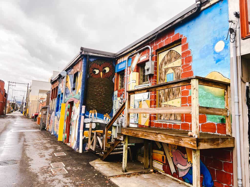 Alley of street art in Penticton