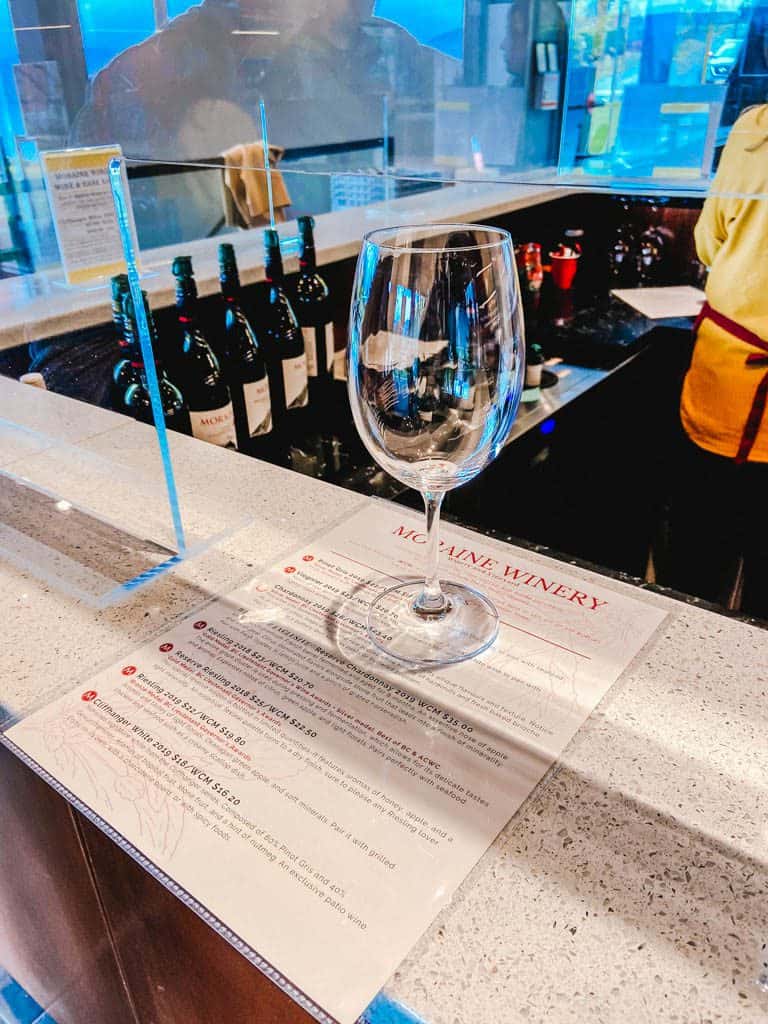 Wine tasting at Moraine Estate Winery, Penticton, BC