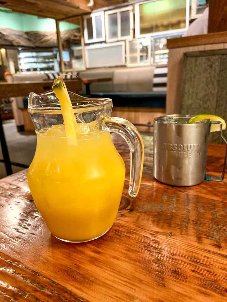Drinks at Salty's Beach House, Penticton, BC