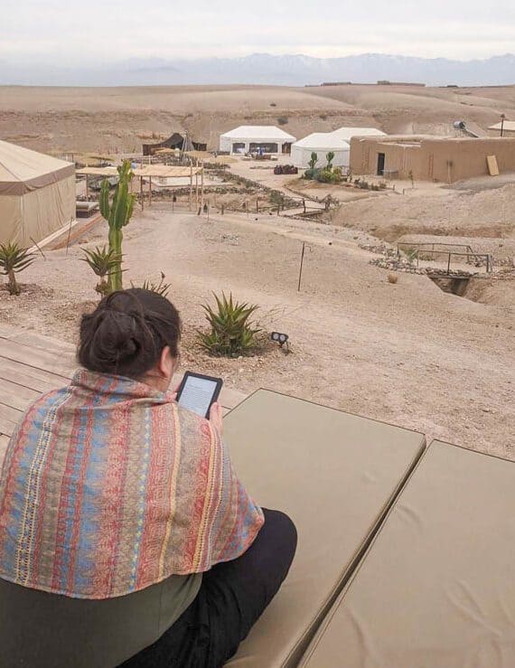 Best Books of 2020 4 Reading in the Agafay Desert, Morocco