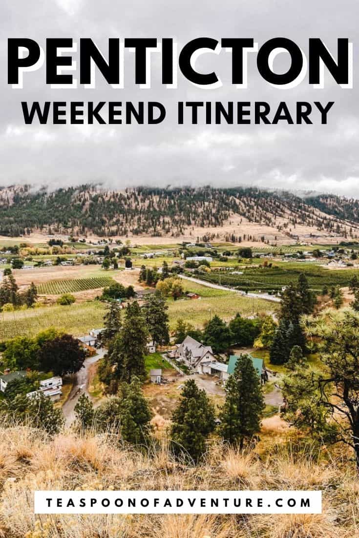 How to spend a weekend in Penticton, BC! Enjoy the best weekend trip in British Columbia, Canada all about wine tasting, craft beer, beautiful views, street art and outdoor activities! #travel #food #winery #beach #okanagan #penticton #bc #pnw #vancouver #travelblog #localtravel #weekendtrip