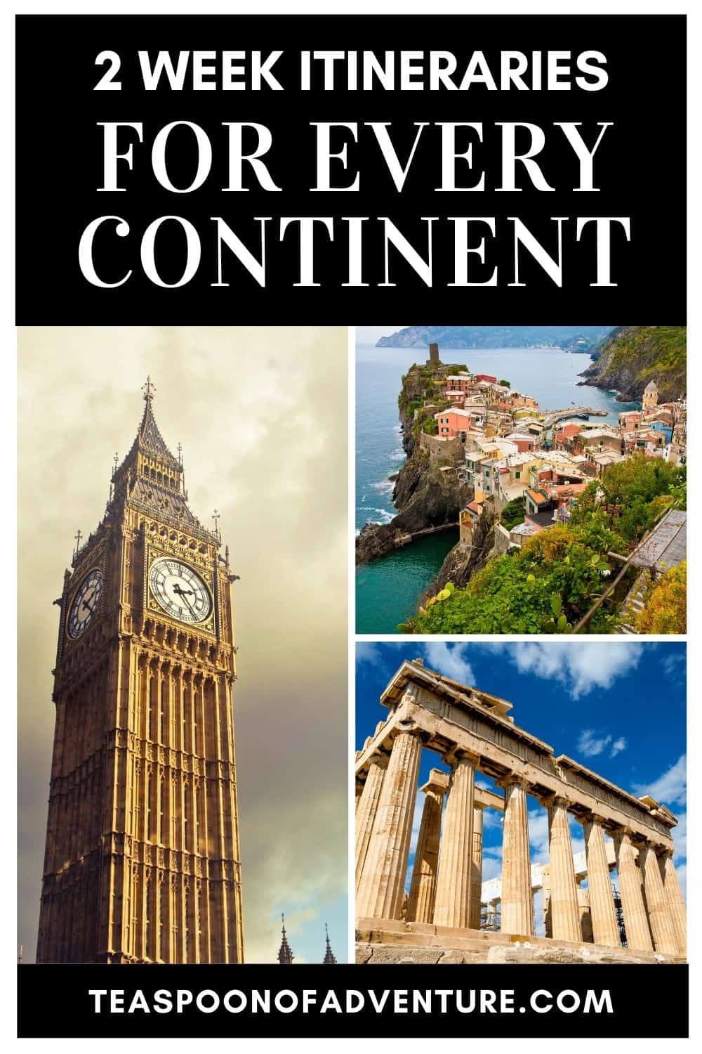 Two Week Itineraries for Every Continent 3 2 WEEK ITINERARY for every continent! How to spend two weeks in every continent, as if it were your first and only visit! What places make the cut? #travel #wanderlust #traveltips #backpacking #travelideas #travelinspiration #travelquotes #itinerary #europe #southamerica #northamerica #asia #africa #australia #oceania