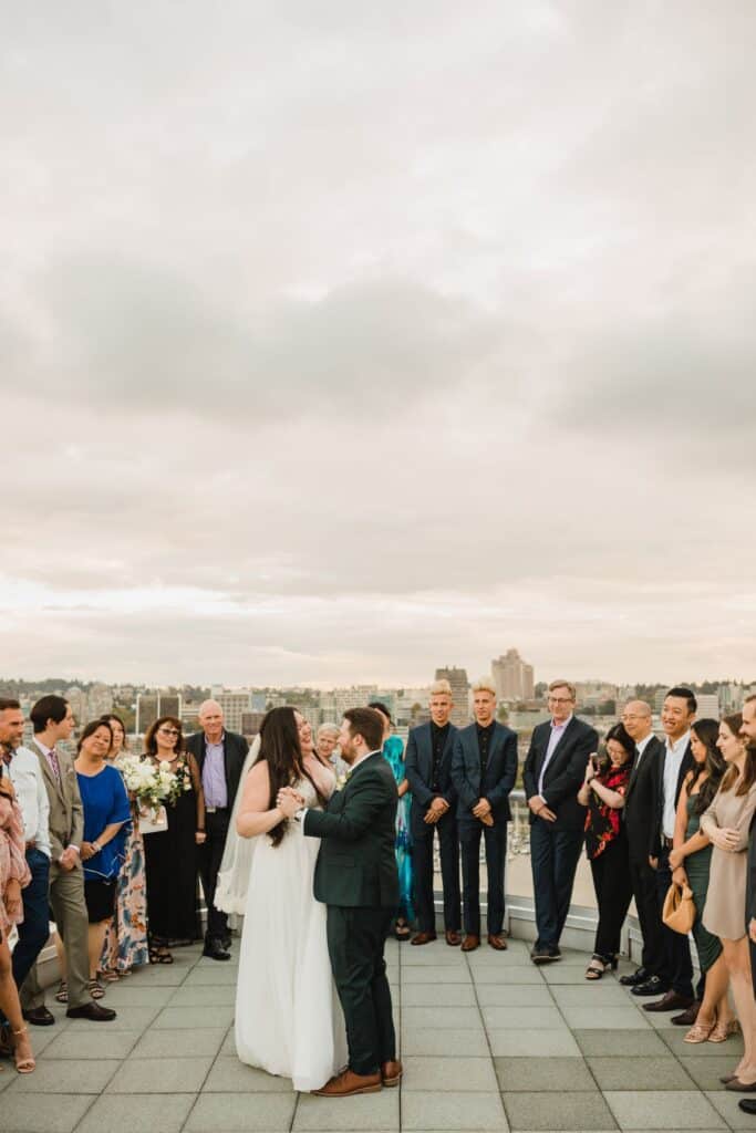 Which Wedding Traditions Did We Actually End Up Skipping? 24 yaletown rooftop wedding first dance