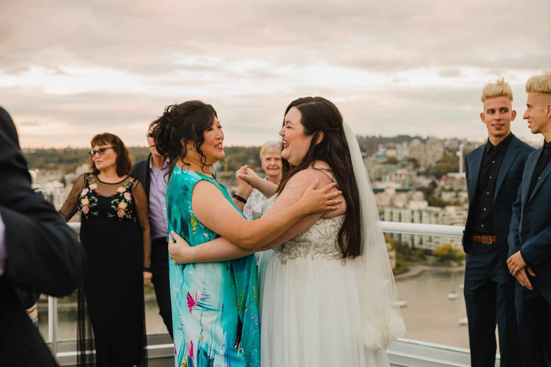 yaletown rooftop wedding parent child dance