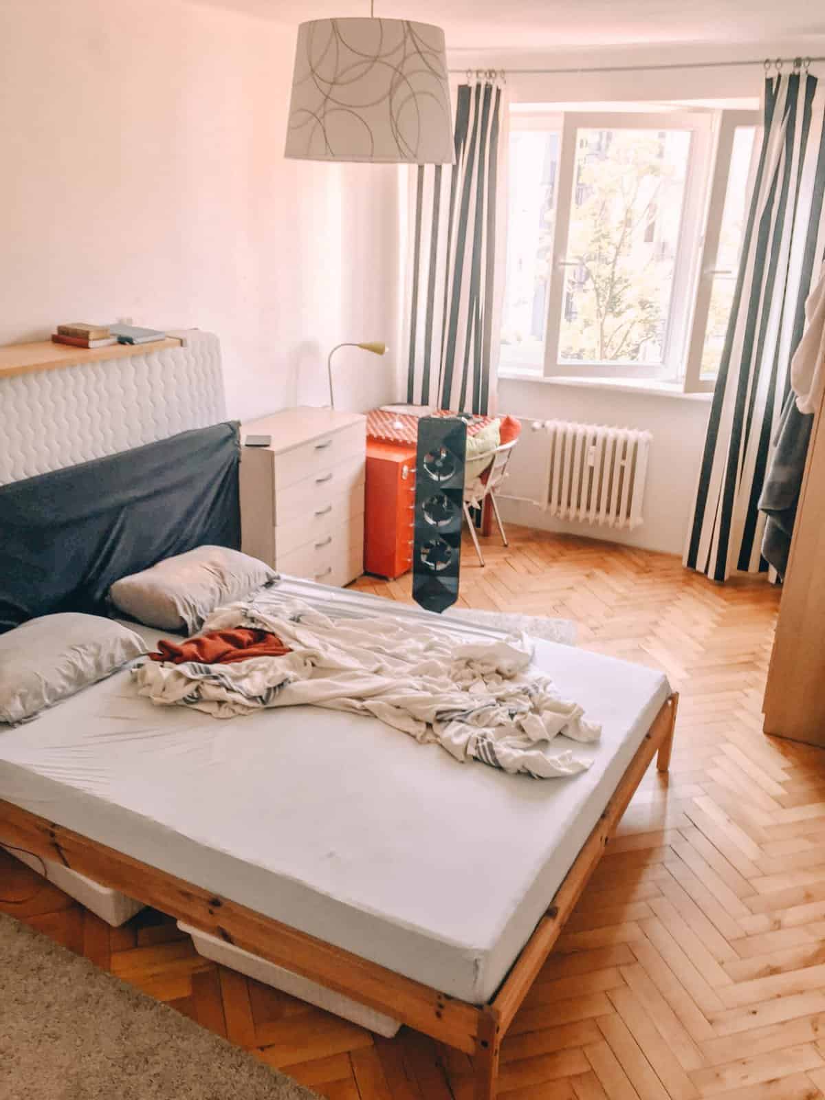 Is Prague a Good Place to Live? 9 The bedroom in our apartment in Prague