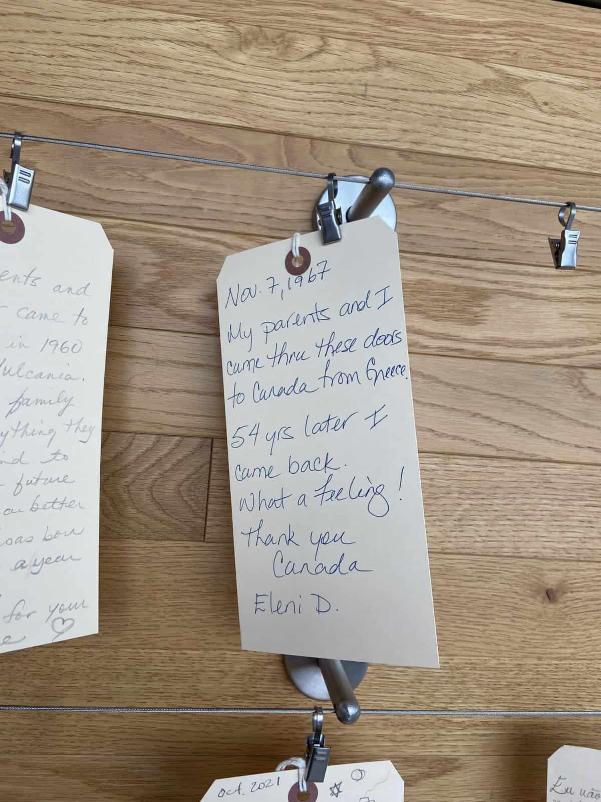 22 Fun Things to Do in Halifax, Nova Scotia 20 Canadian Museum of Immigration at Pier 21 in Halifax, Nova Scotia visitor note about immigration experience