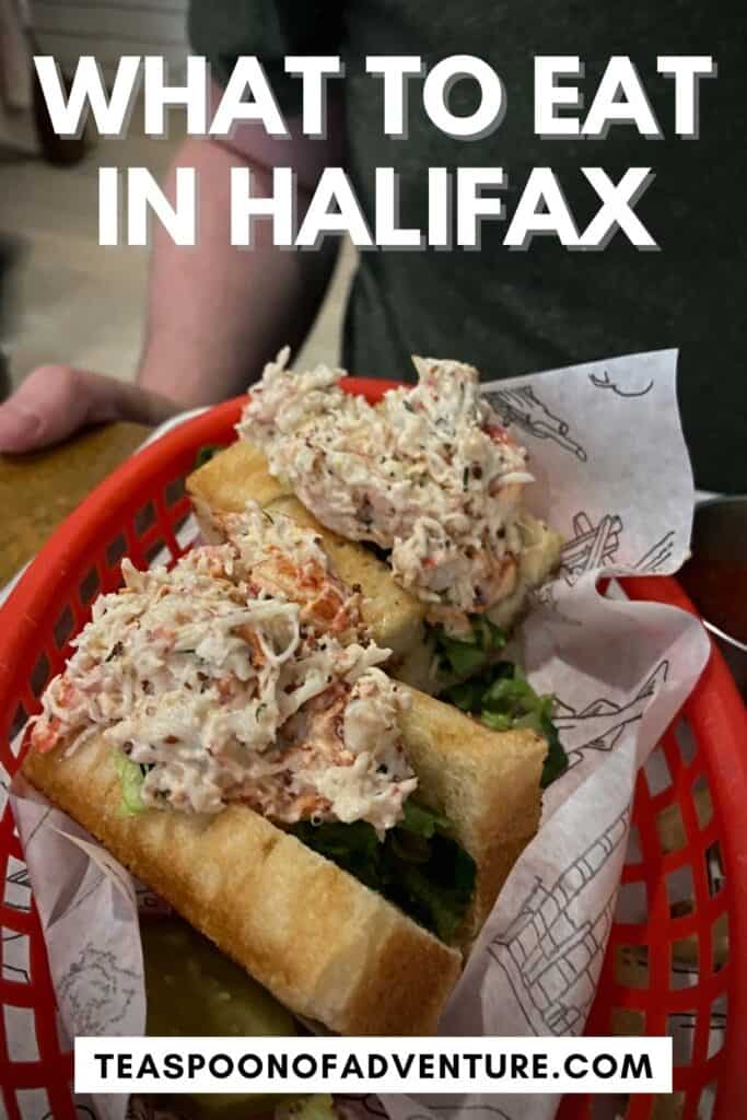 What to Eat in Halifax, Nova Scotia, Canada 29 WHERE TO EAT IN HALIFAX, NOVA SCOTIA! Halifax, Canada is a foodie destination that should be on your travel list. Check out 14 things to eat in Halifax including lobster pasta, donair, chocolates and more! #foodie #seafood #chocolate #halifax #travel #novascotia #peggyscove #canada