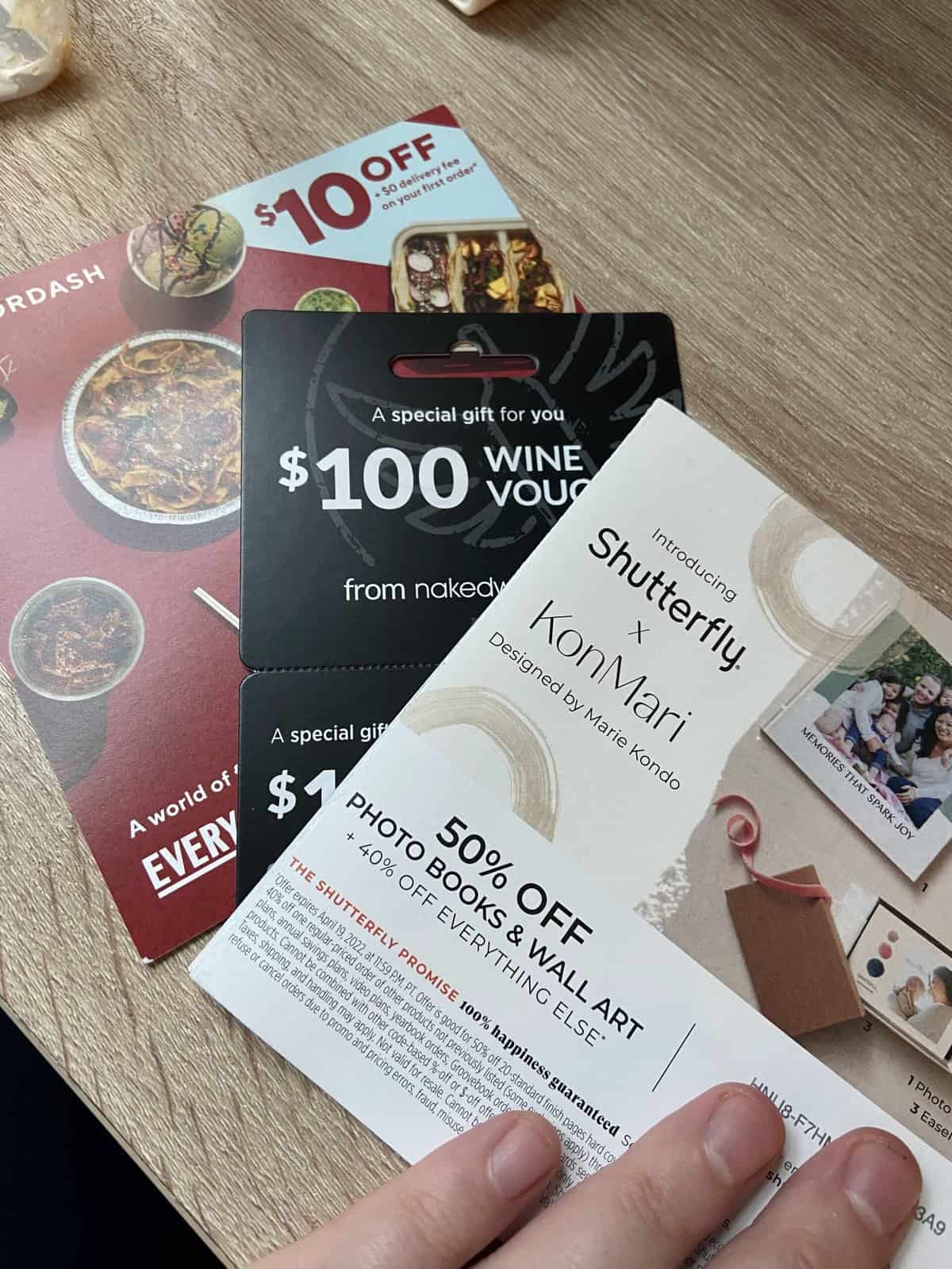 Gift cards from Shutterfly