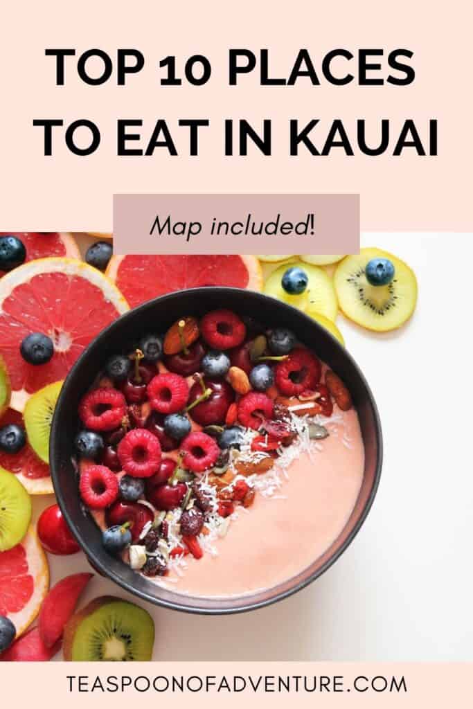 The 10 Best Places to Eat in Kauai 28 From poke and acai bowls to burgers and shave ice, check out the best places to eat in Kauai, Hawaii. Check out where to eat in Kauai! #kauai #hawaii #travel #pokebowl #acaibowl #foodie
