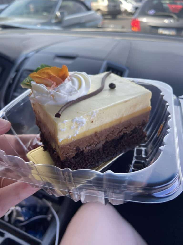 The 10 Best Places to Eat in Kauai 22 lilikoi chocolate mousse cake from Orly Patisserie, Kauai, Hawaii