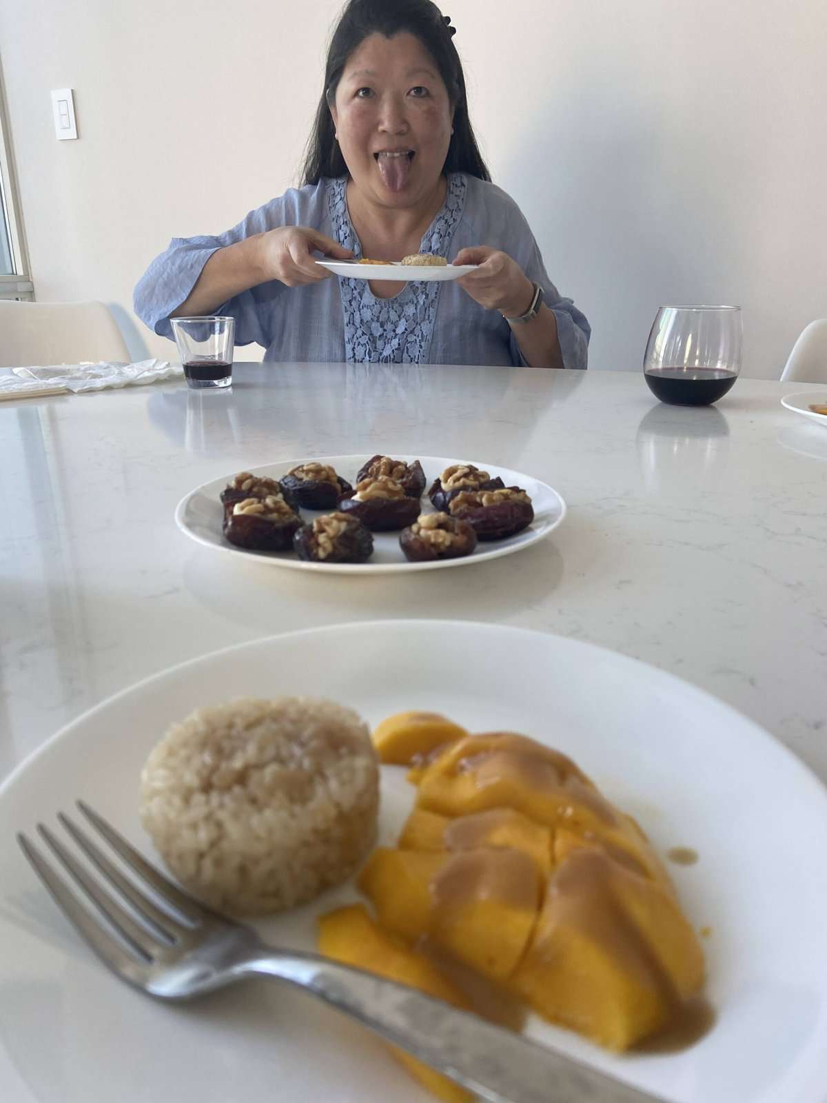 Mango sticky rice and dessert at Yaletown condo