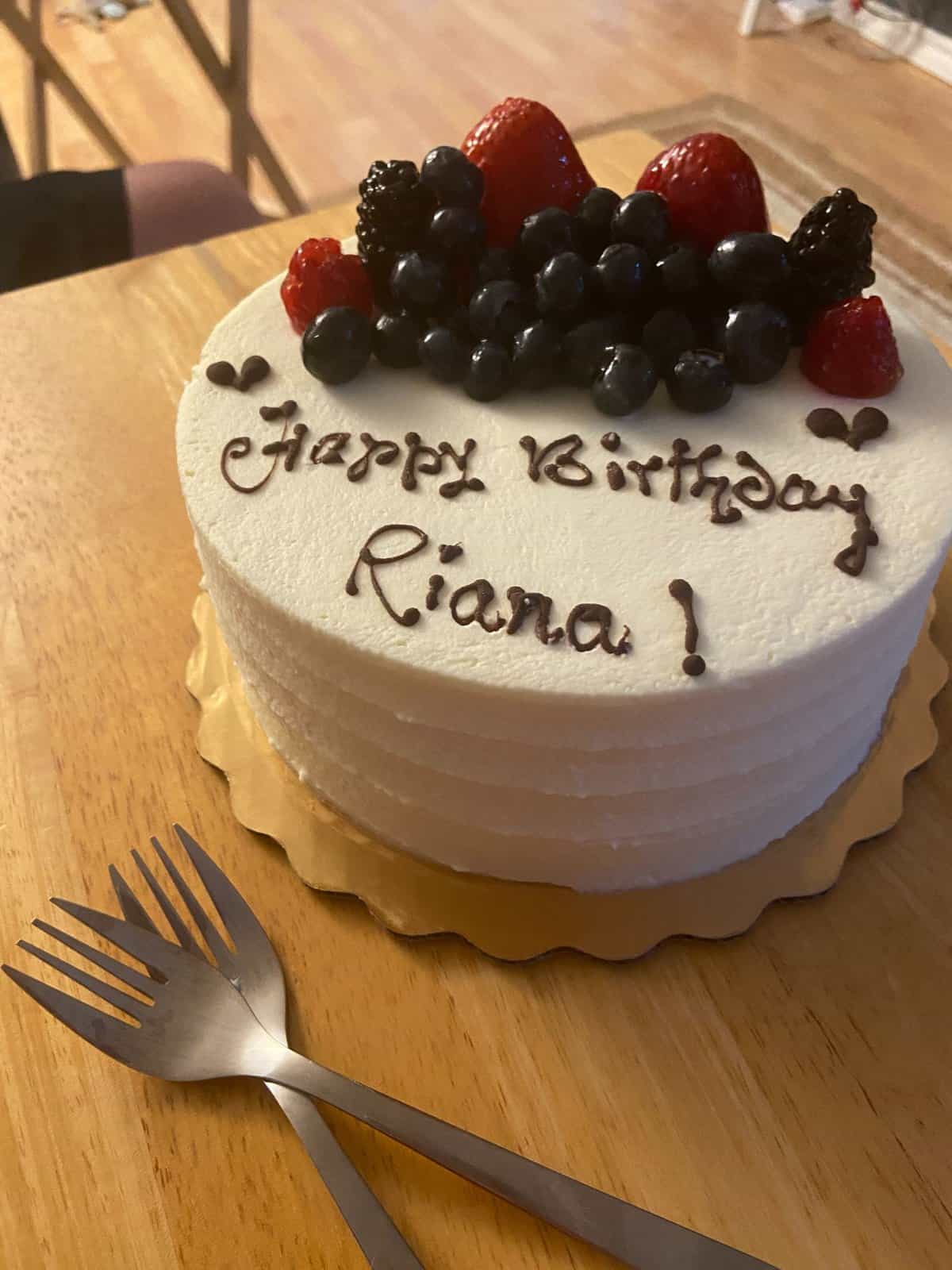 2022: A Year in Review 8 30th birthday cake, chantilly cream cake from whole foods