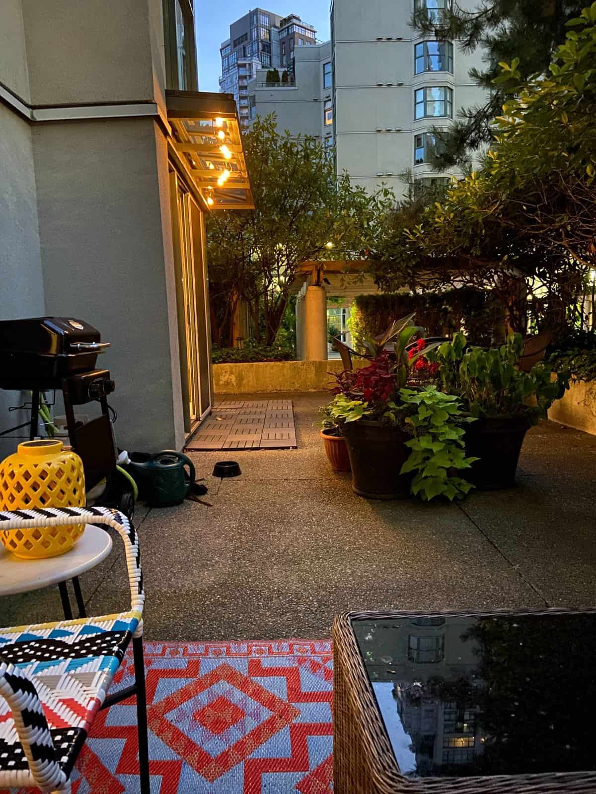 Month in Review: August 2022 5 late night on our yaletown apartment patio