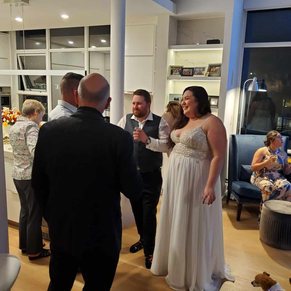 The 15 Best Moments From Our Wedding Day 36 hanging out with guests on our wedding day