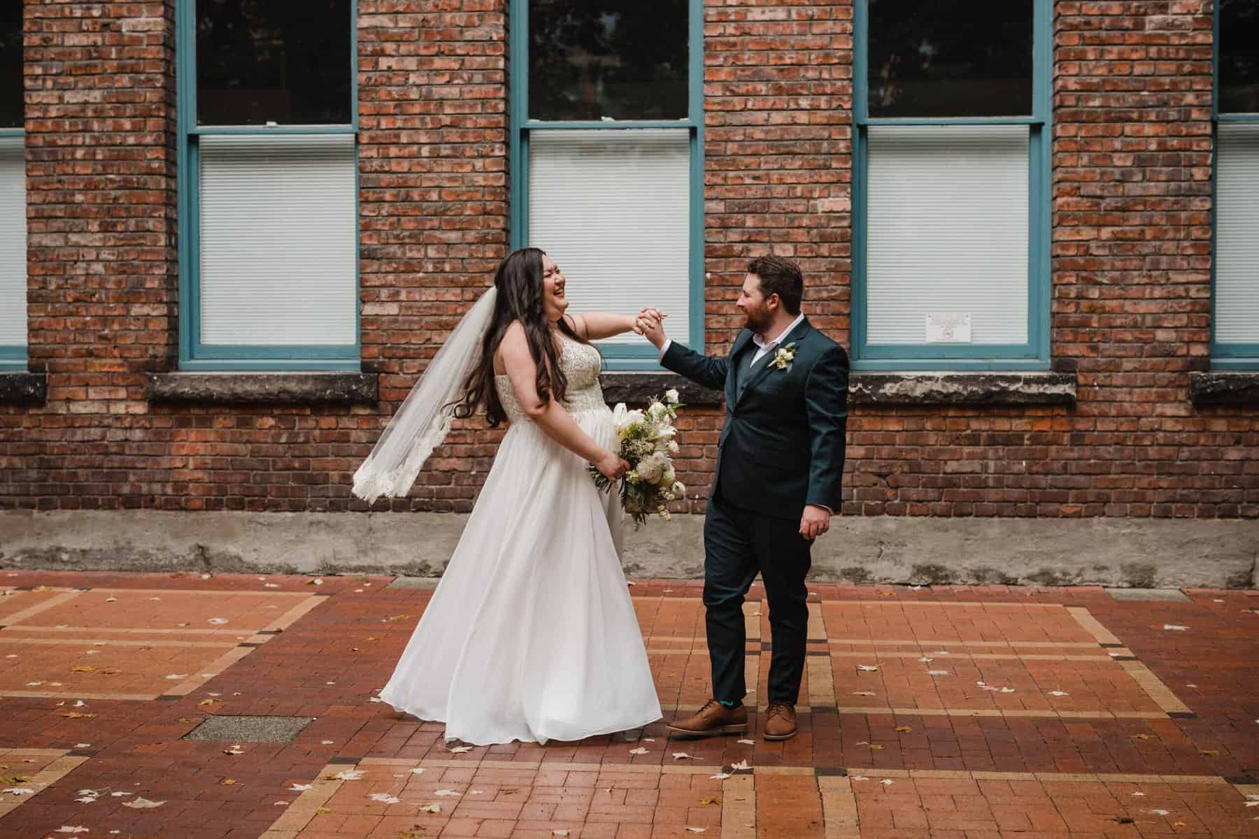 The 15 Best Moments From Our Wedding Day 11 dancing around yaletown on our wedding day